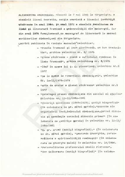 M-1285-1 - Alexandrina Andronescu